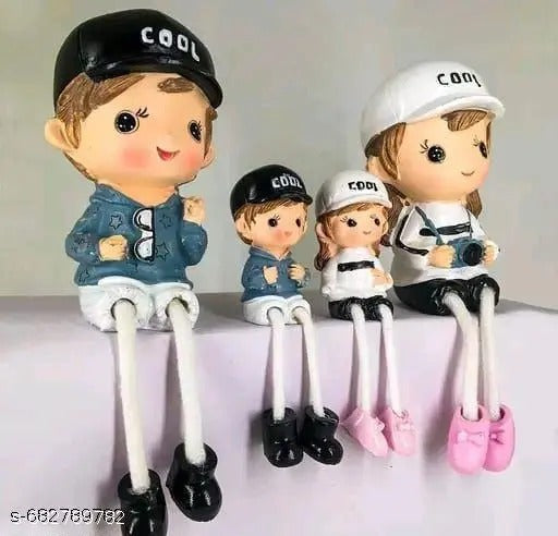 Polyresin Doll Style Couple Showpiece Set Of 4