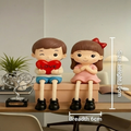 Polyresin Seated Heart Symbol Couple Showpiece