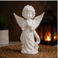 Polyresin White Praying Guardian Angel Showpiece