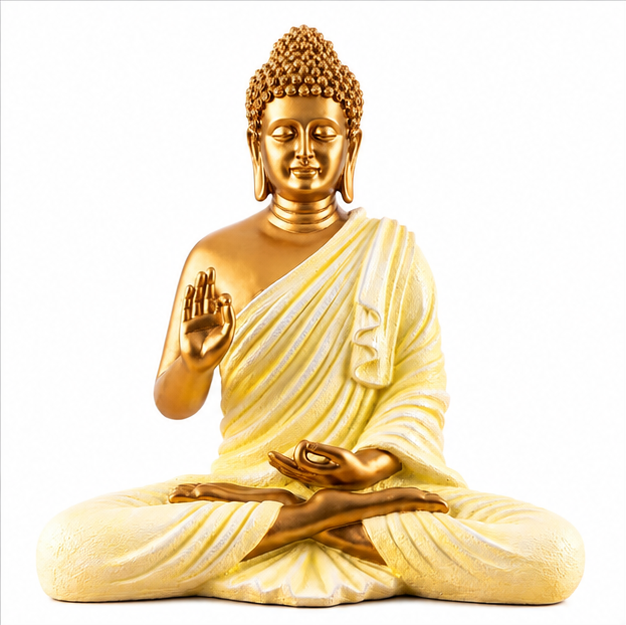 15-Inch Meditating Buddha Statue – Handcrafted Polyresin Idol for Home Decor & Peace