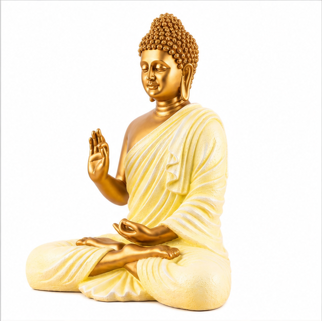 15-Inch Meditating Buddha Statue – Handcrafted Polyresin Idol for Home Decor & Peace