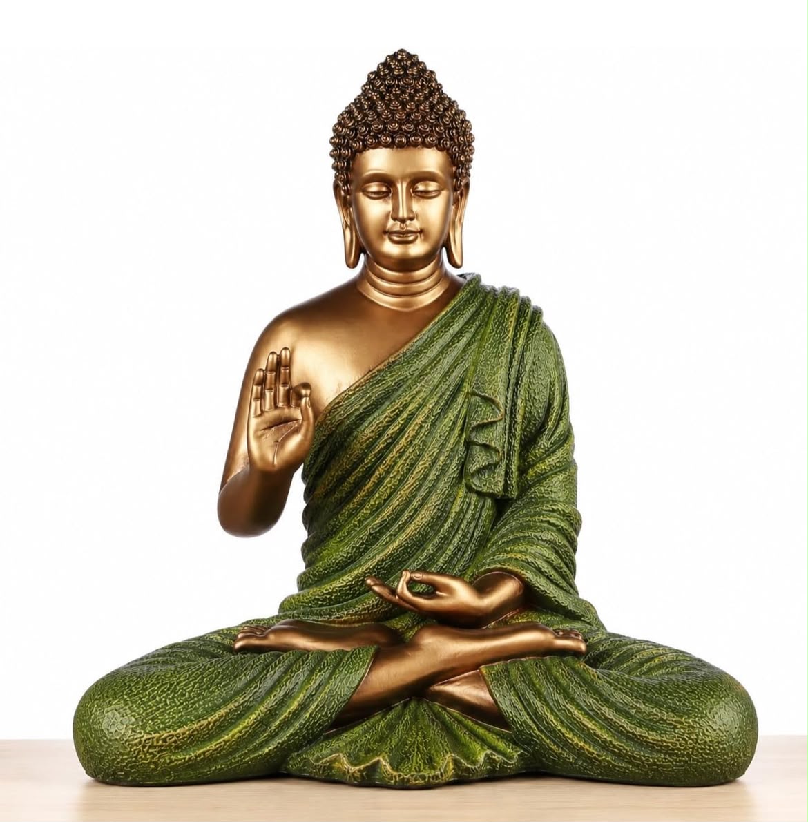 15-Inch Meditating Buddha Statue – Handcrafted Polyresin Idol for Home Decor & Peace