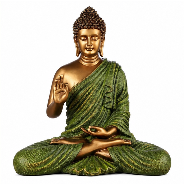 15-Inch Meditating Buddha Statue – Handcrafted Polyresin Idol for Home Decor & Peace
