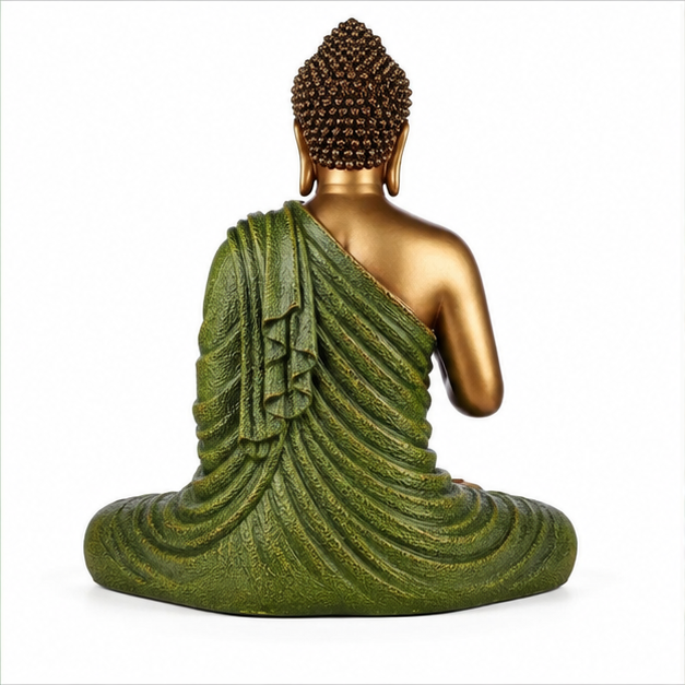 15-Inch Meditating Buddha Statue – Handcrafted Polyresin Idol for Home Decor & Peace