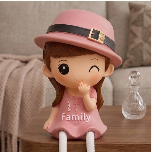 Polyresin Sweet Sitting Together Couple Showpiece