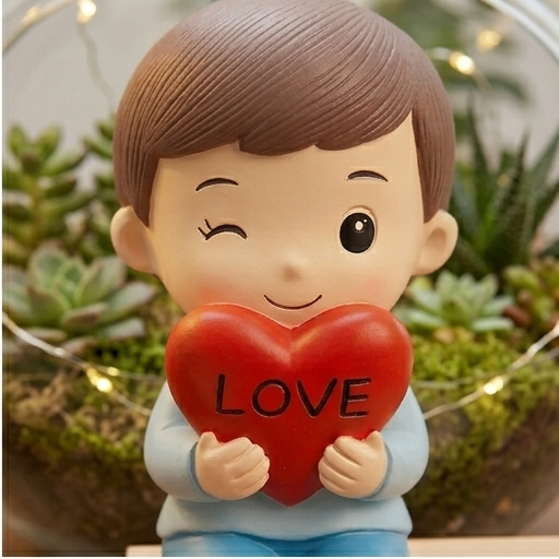 Polyresin Wedding Heart Couple Showpiece