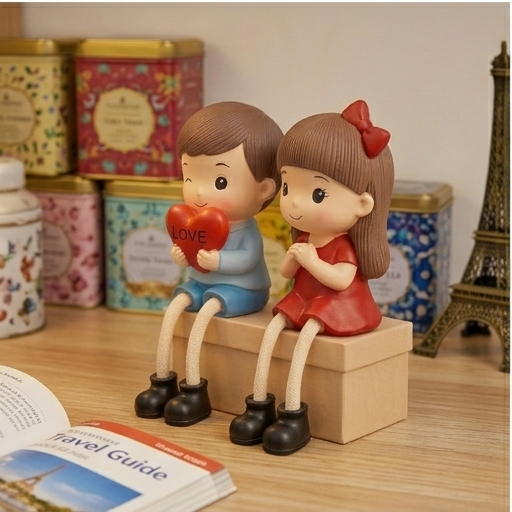 Polyresin Wedding Heart Couple Showpiece