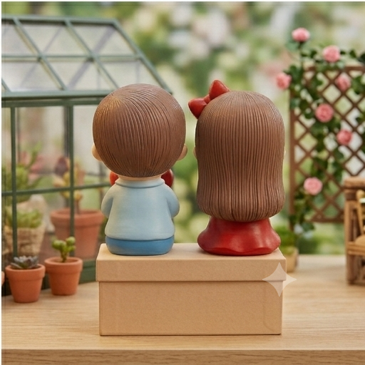 Polyresin Wedding Heart Couple Showpiece