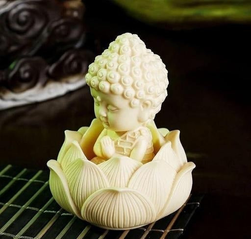 Baby Lotus Buddha Statue – Handcrafted Meditating Monk Figurine for Home Decor & Vastu