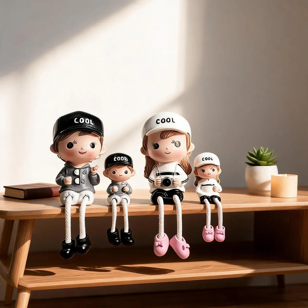 Polyresin Doll Style Couple Showpiece Set Of 4